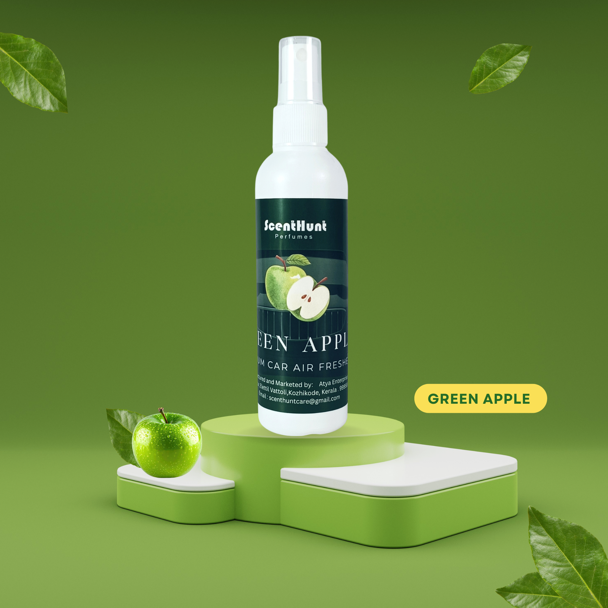 Green Apple Premium Car Air Freshener 100ml