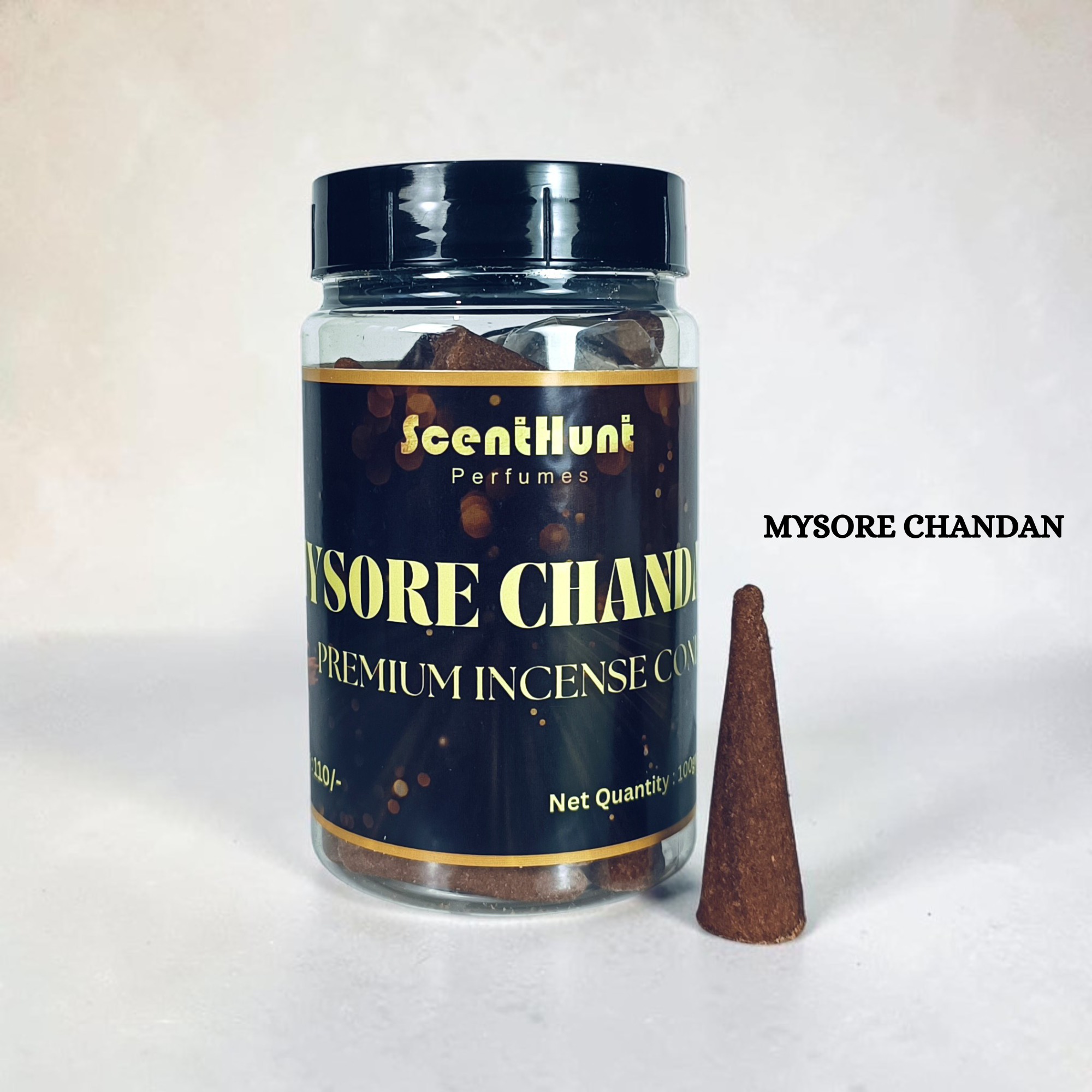 Scent Hunt Perfumes Premium Mysore Chandan Incense Cones 100g