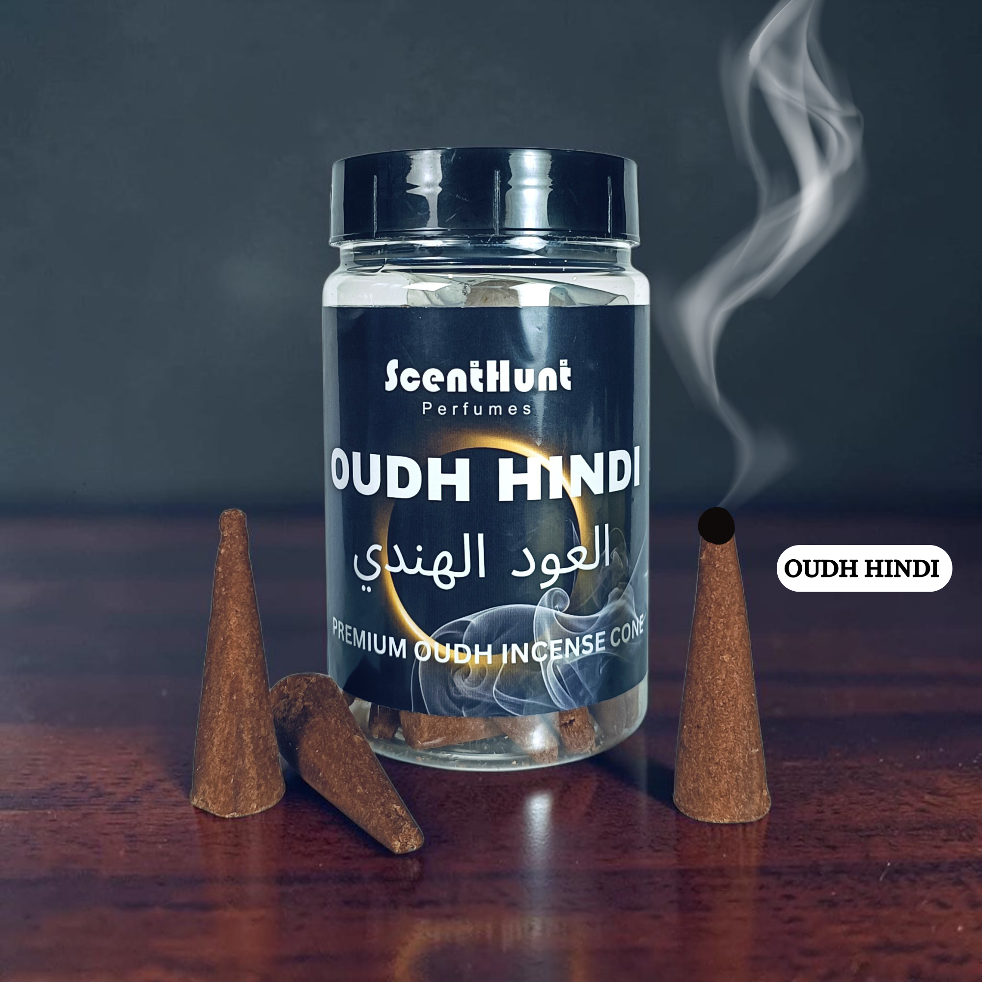 Scent Hunt Perfumes Premium Oudh Hindi Incense Cones 100g