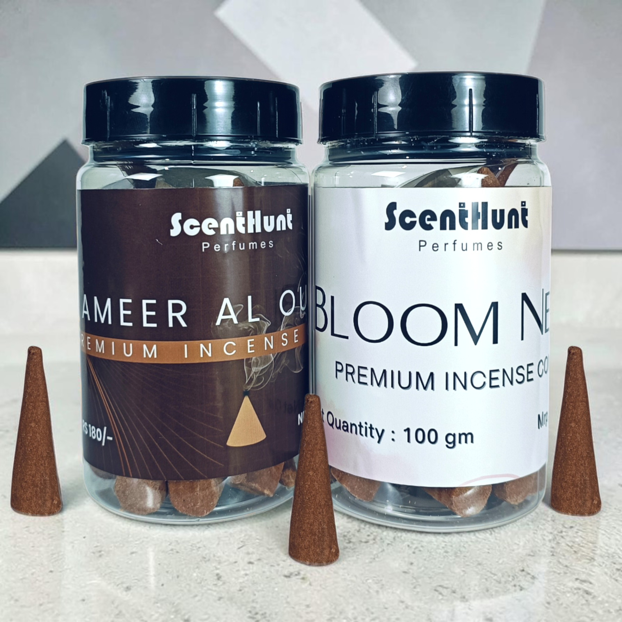 Bloom Nest & Ameer Al Oudh Combo Premium Incense Cones 100g x 2 Pack