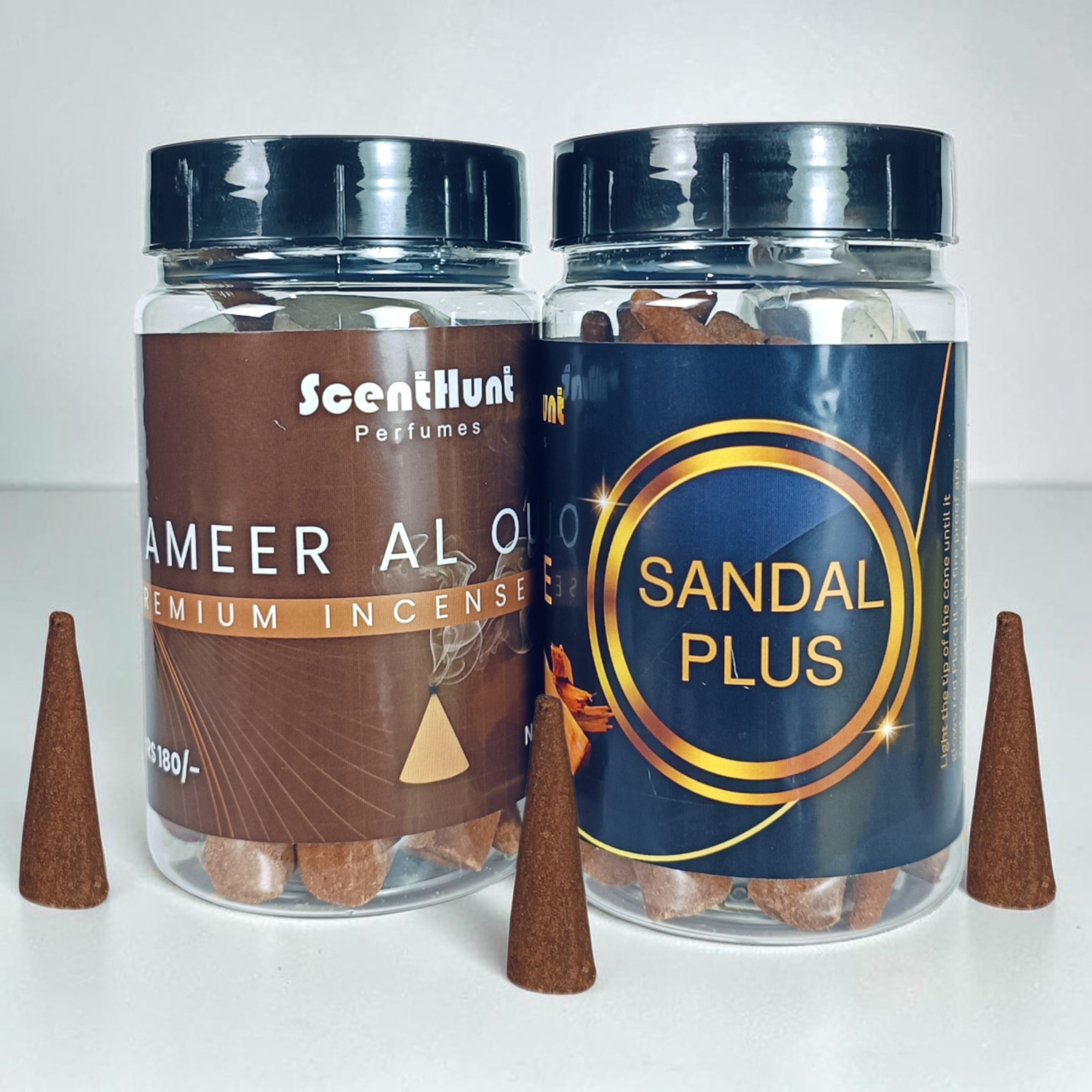 Ameer Al Oudh & Sandal Plus Combo Premium Incense Cones 100g x 2 Pack
